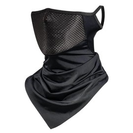 HARONAR Cycling Mask with Ear Loops Neck Gaiter Balaclava Cover for Outdoors Breathable Ice Silk Head Cover for Men and Women