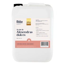Hebbe - Aceite de Almendras Dulces 100% Puro, Hidratante y Suavizante para Piel y Cabello, 5000 L