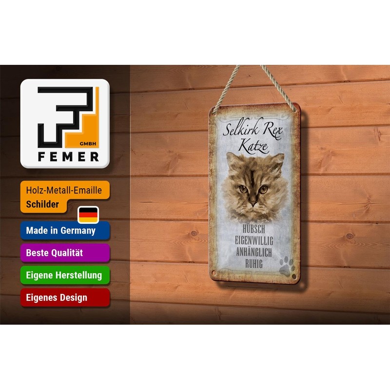 FEMER Tin Sign with Saying 12 x 18 cm Selkirk