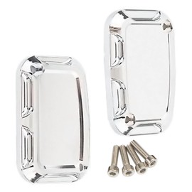 Riloer Motorcycle Brake Master Clutch Cylinder Covers, Front Brake Reservoir Master Cylinder Cover, 2008-2017 Compatible with Harley FLH FLHX FLHX Road King, Silver