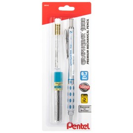 Pentel GraphGear 1000 Mechanical Pencil - Automatic Drafting Pencil - 0.7mm Lead Size - Includes 50 Lead Refills & 4 Eraser Refills