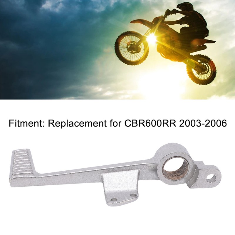Motorcycle Rear Brake Lever Foot Pedal Silver CNC Aluminium Replacement