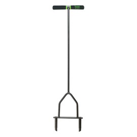 Yard Butler Yard Butler ID-6C Manual Lawn Coring Aerator - Grass Dethatching Turf Plug Core Aeration Tool - Grass Aerators for Small Yards - Loosen Compacted Soil - Gardening Hand Tools - Gray, 37 Inches