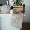 Natural Pure Linen Tea Towel. This beautiful, hand printed tea