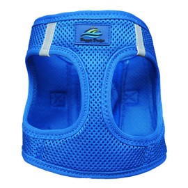 DOGGIE DESIGN American River Step in Ultra Choke Free Safe Reflective Strips Dog Harness (Soft Mesh Polyester, Machine Wash and Line Dry) - Cobalt Blue (XXL)