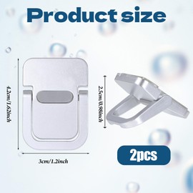 2PCS Mini Laptop Stand for Desk, Keyboard Stands, Portable Laptop Stand Foldable, Sleek Computer Notebook Holder, Portable Computer Keyboard Riser Fits Keyboards &10-17.3 Inch Laptops (Silver)