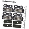 4PCS 12 Strobe LED Amber Hazard Beacon Emergency Flashing Side