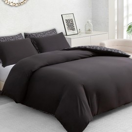 Pamposh Double Duvet Set – Brushed Microfiber Double Duvet Cover - Hypoallergenic Quilt Cover Bedding Sets 3 Pcs With Zipper Closure For All Seasons