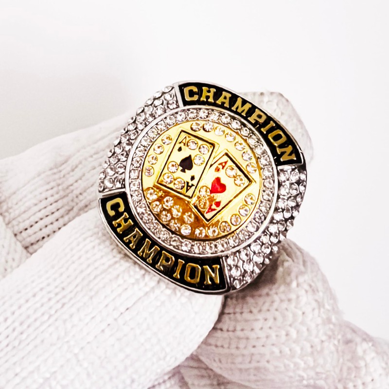 Poker Champion Ring Trophy Award Winner MVP Collectible Gift Championship
