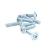 M6 x 20mm Socket Flanged Button Screws - Bright Zinc