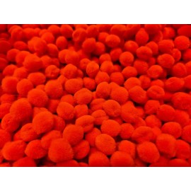 Conso 250 pcs Bulk 5/16" Inch 8mm Orange Craft Pom Poms Acrylic VTG Conso Made in USA