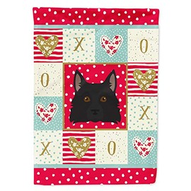 Caroline's Treasures CK5236GF Schipperke Love Garden Flag, Red Mailbox Flag Decorative Yard Flag Banner Outside Patio Artwork Yard Flower Beds, Garden Size, Multicolor