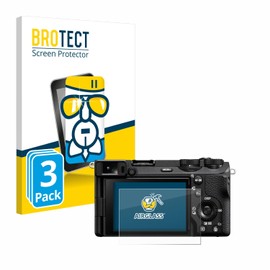 BROTECT Protective Glass for Sony Alpha 6700 (Pack of 3) Protective Film Tempered Glass [Extremely Scratch-Resistant 9H, Anti-Fingerprint, Ultra Transparent]