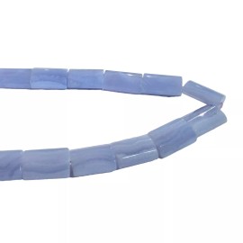 Unbranded Blue Lace Agate Faceted Bead Strand | 12x18x7mm | Lavender | Pillow | 22 Beads
