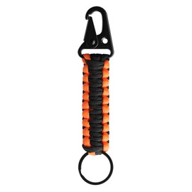 DUGRAFT Paracord Keychains, Paracord Carabiner Keychain with Clip, Braided Lanyard Utility Ring Hook Outdoor Camping Kit for Outdoor Activities, Keys, Traveling, Camping