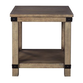 Signature Design by Ashley - Aldwin Rectangular End Table, Pine Wood