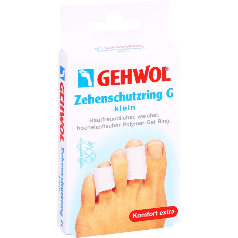 Gehwol toe protection ring G, toe padding, toe protection tube.