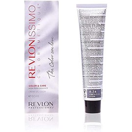 REVLON PROFESSIONAL Revlonissimo Colorsmetique Color&Care Permanent Hair Colour 8.34 Light Blonde Gold Copper 60 ml