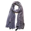 Fluxus Nomad Scarf in Cement Grey Unisex, Oversized Cotton Wrap,