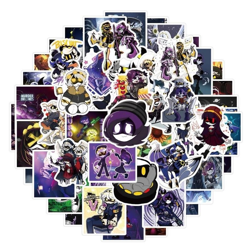 55 pcs Murder Drones Vinyl Decals for Laptops, notebook decorative