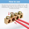 sourcing map 4 Pcs Terminal Ground Bar, 3 Positions Screw