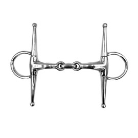 Equine Smile ES0088 ErgoBit Snaffle Bit Double Broken Anatomically Shaped Mouth Friendly Stainless Steel 18 mm (14.5 cm)