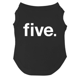 Five 5th Birthday Dog Tee Shirt | Sleeveless | Pawty | Party Theme | Celebration Supplies | Photoshoot (Black, 4X-Large 1029)