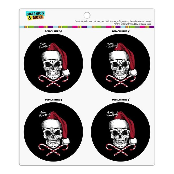 Bah Humbug Refrigerator Fridge Locker Vinyl Circle Magnet Set