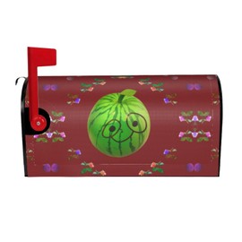 YYHWHJDE letterbox cover waterproof oxford cloth Fits standard or large size mailboxes Big Eye Watermelon pattern 21x18 in, Black