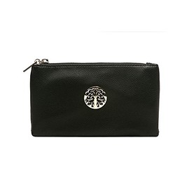 Women's Long & Son Small Clutch, Wristlet, Shoulder ,Cross-Body Bags (Black)