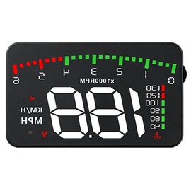 ELING OBD2 Head Up Display Car Electrics Dashboard Car HUD Windscreen Projector Digital Rotating Speed RPM Voltage Water Temp with Alarm