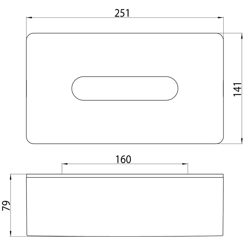 Emco Loft 55700100 Toilet Tissue Box (Colour Chrome, Length 251
