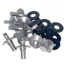 STOPSignsAndMore - Aluminum Drive Rivets - 10 Pack | 1" Dia. Head - 3/8" Dia. Body - 3/4" Length