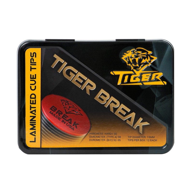 TIGER Laminated Pool Billiard Break CUE TIP - Super Hard