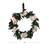 Creative Co-Op Round Handmade Wool Felt Wreath with Appliqued Leaves