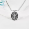 POPLYKE Cross Necklace 925 Sterling Silver Jesus Crucifix Chain Christian