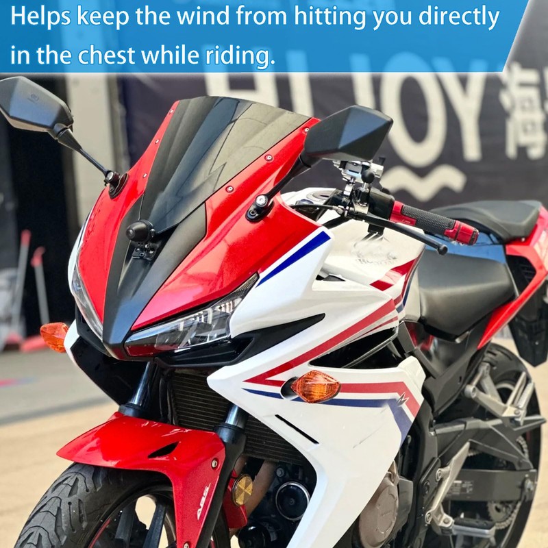 Midimttop Motorcycle CBR500R Windshield Fairing Windscreen Screen Viser Visor Wind