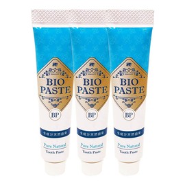 Biopaste, 0.6 oz (17 g), Mini Size, Toothpaste, Non-Fluorine, Additive, Organic, Breath Care, No Abrasives, Portable, Travel, All Ingredients Natural Toothpaste Gel (Set of 3)