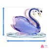 London Boutique Crystal Swan Wedding Pink Blue Figurine Ornaments for