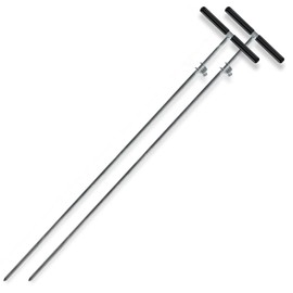 2in1 Soil Probe & Grounding Rod with Ground Wire Clamp,Great for Electric Fence, Energizers,Locating Tools,Plumbing Tools,Landscaping and Gardening Tools (36-inch (Set of 2))