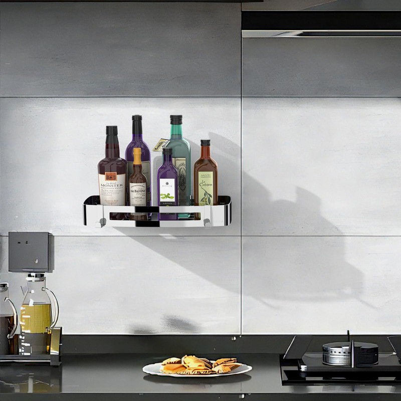 Shower Corner Shelf, Bathroom Shelves, Rustproof Thickened Stainless steel, Wall