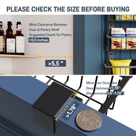 8-Tier Over The Door Pantry Organizer, Pantry Organization and Storage, Deep Baskets Hanging Heavy-Duty Metal, Spice Rack Seasoning Shelves, Home & Kitchen, Laundry Room Bathroom Organization (Black)