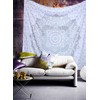 raajsee Grey Mandala Tapestry Bedroom Aesthetic - Indie Wall Tapestry