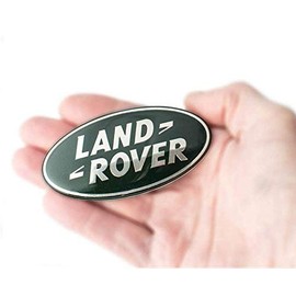 LAND ROVER RANGE ROVER SUPERCHARGED OVAL BADGES BLACK ON SILVER GENUINE PARTS