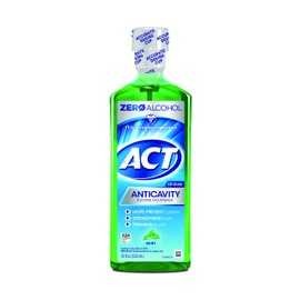ACT Anticavity Fluoride Mouthwash, Mint, Alcohol Free, 18-Ounce Bottle (Pack of 6)