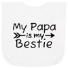 inktastic My Papa Is My Bestie Baby Terry Cloth Bib