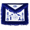 Fringed Master Mason Working Tools Masonic Apron - [Blue &
