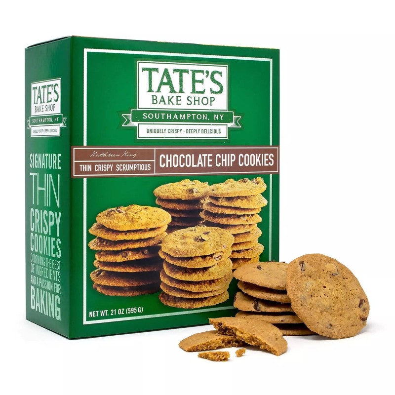 Tate's 1.31 Pound Cookie Crisp Chocolate Chip Cookies Buttery Crispy