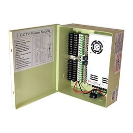 InstallerCCTV 18 Output 29 Amp 12V DC CCTV Distributed Power Supply Box for Security Camera, UL Listed
