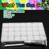 22000pcs Resin Rhinestones for Crafting, Jelly Pure White 2mm 3mm